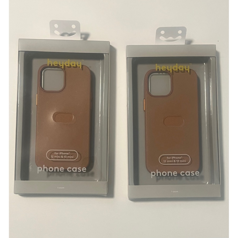 Heyday Tan Saffiano iPhone 12 & 13 mini Phone Case w/ Wireless Charging-Set Of 2